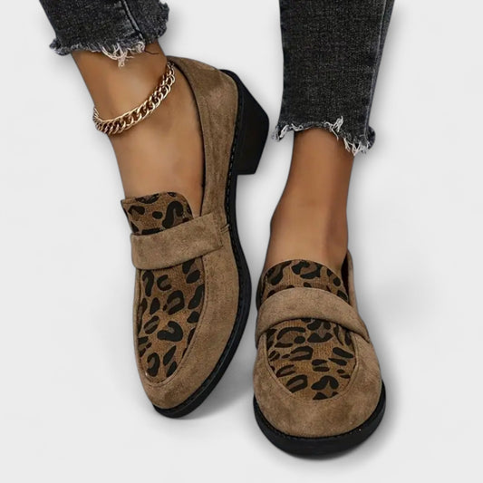 Aurora | Zapatos de Tacón Chic para Mujeres con Motivo de Leopardo