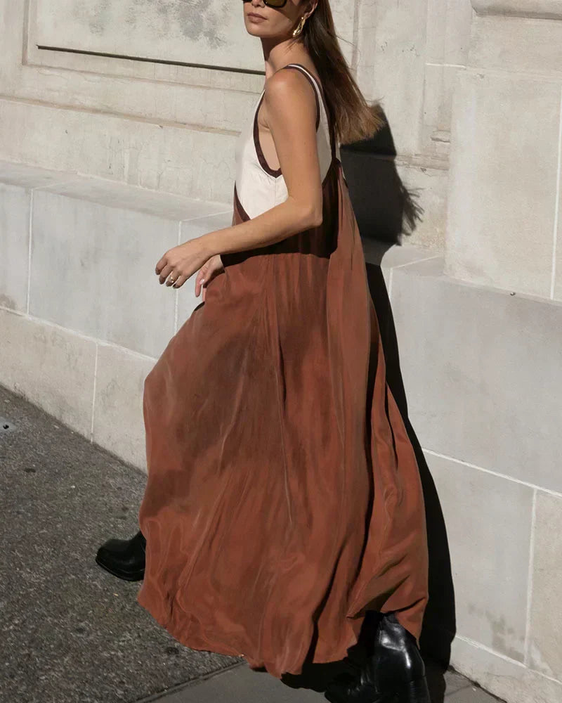Donna - Vestido largo con cuello en V