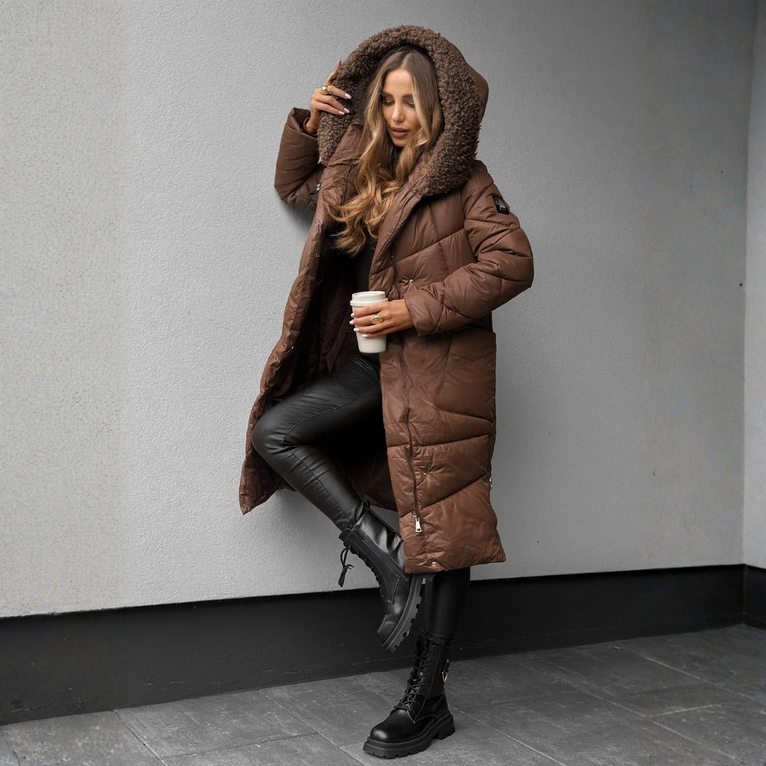 Noemí | Abrigo de Invierno Aislado de Corte Largo