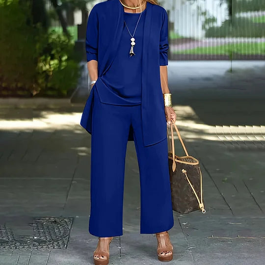 Conjunto Elegante Casual Laney™ de Tres Piezas