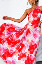 Celeste | Vestido Impreso Vibrante