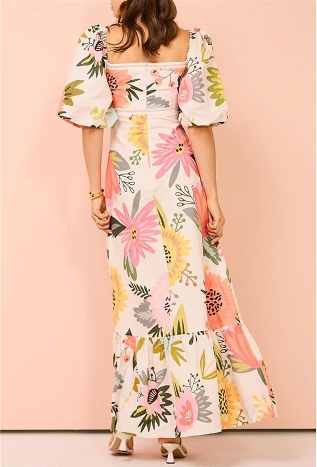 FIORE - VESTIDO LARGO ESTAMPADO