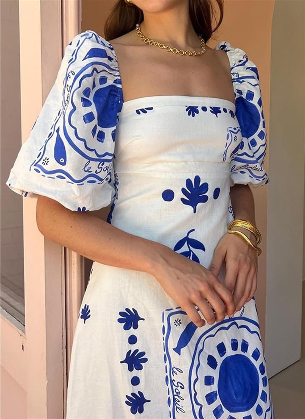 FIORE - VESTIDO LARGO ESTAMPADO