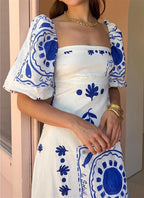 FIORE - VESTIDO LARGO ESTAMPADO