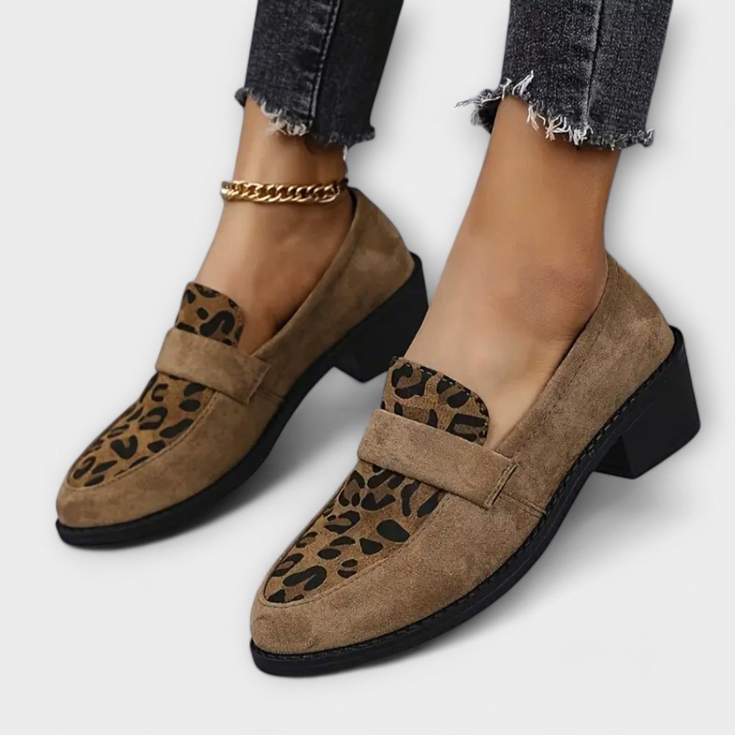 Aurora | Zapatos de Tacón Chic para Mujeres con Motivo de Leopardo