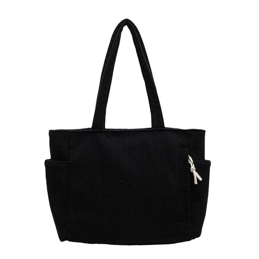 Tilda – Bolsa de hombro acanalada con detalle de cordón