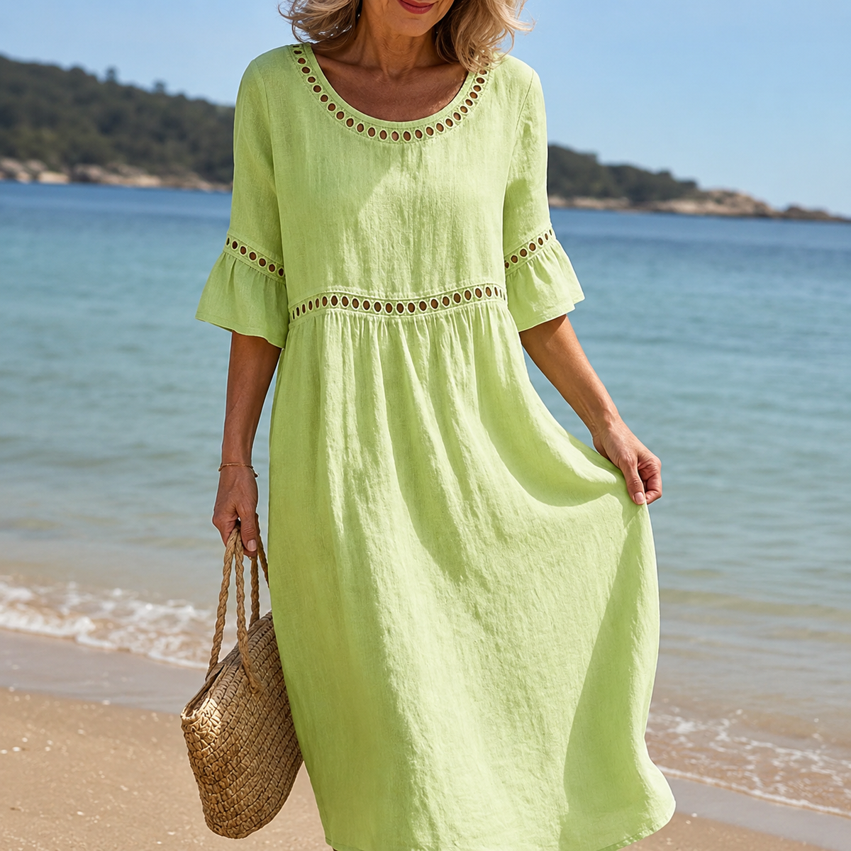 Helena | Vestido Largo de Lino Vientre Plano