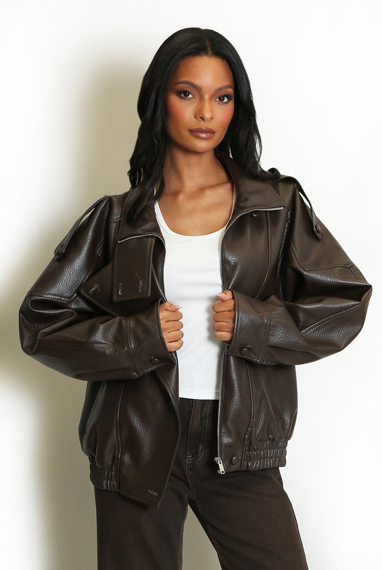 Jimena | Chaqueta de cuero Uptown