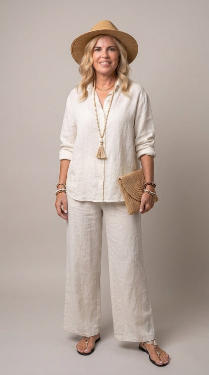 Denice™ Conjunto Elegante Casual de Dos Piezas