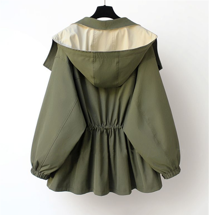 Anna | Chaqueta de Entretiempo con Cuello Doblado Estilo "Drapeado"