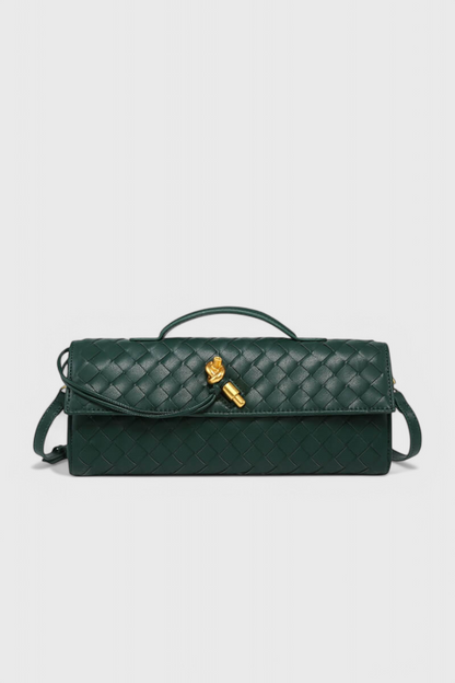 Melanie Clutch con Detalle de Nudo Dorado