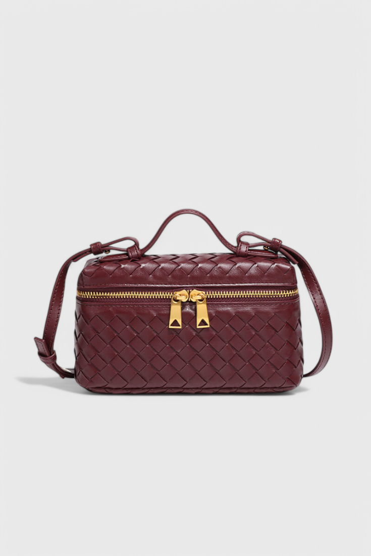 Milla Bolso Mini Woven con Accesorios Dorados