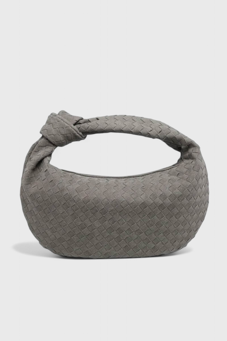 Lila Bolso Mediano Woven con Detalle de Nudo