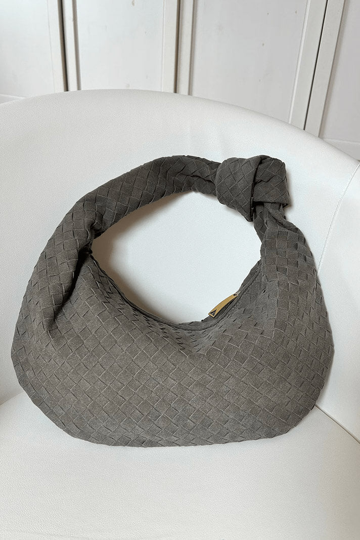 Lila Bolso Mediano Woven con Detalle de Nudo