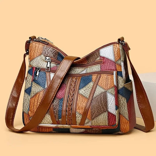Solara™  | Bolso de mano de cuero con mosaico