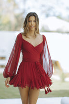 Alma - Minivestido con mangas abullonadas