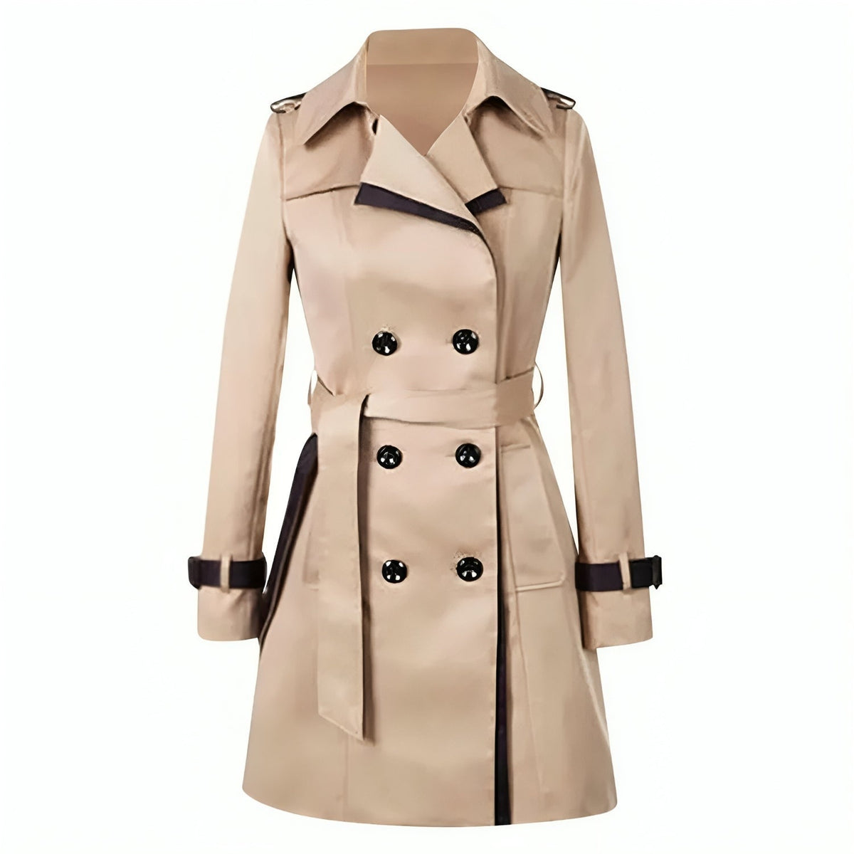 Beatriz | Trench Coat Doble Botonadura Mujer Cuello Solapa