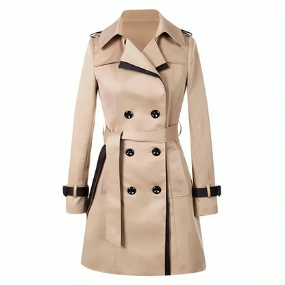 Beatriz | Trench Coat Doble Botonadura Mujer Cuello Solapa