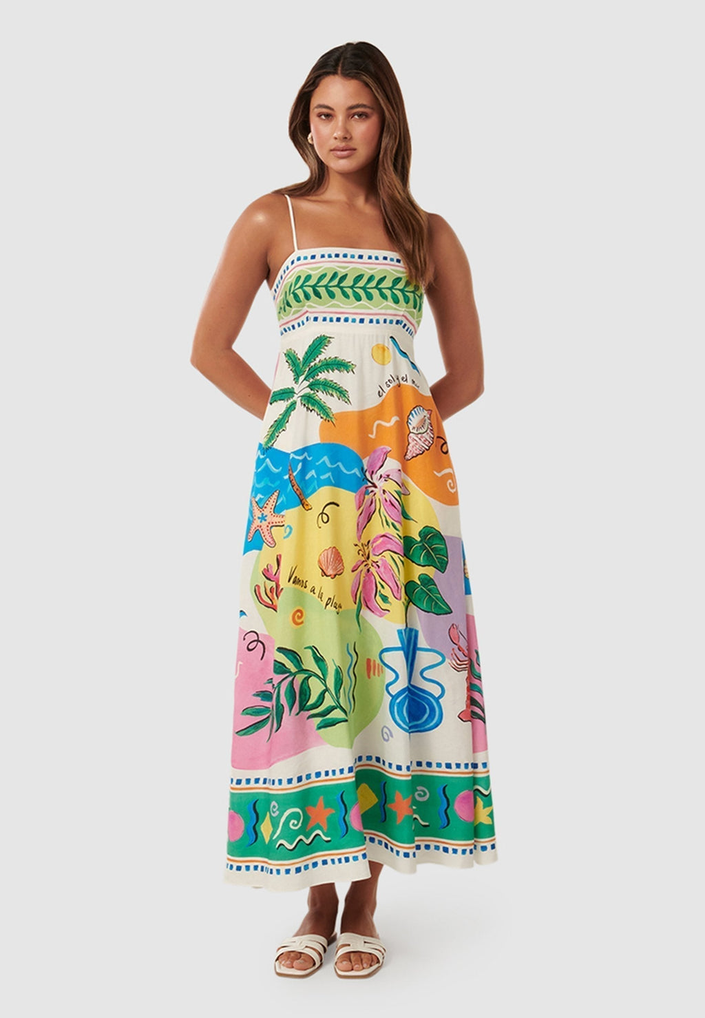 Adaia - Midi vestido estampado