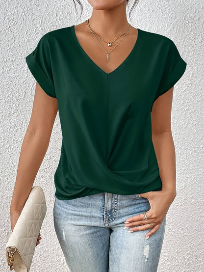LAURA™| TOP ELEGANTE CON MANGAS CORTAS