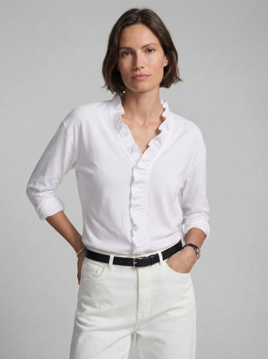 Indie | Blusa con volantes y cuello en V