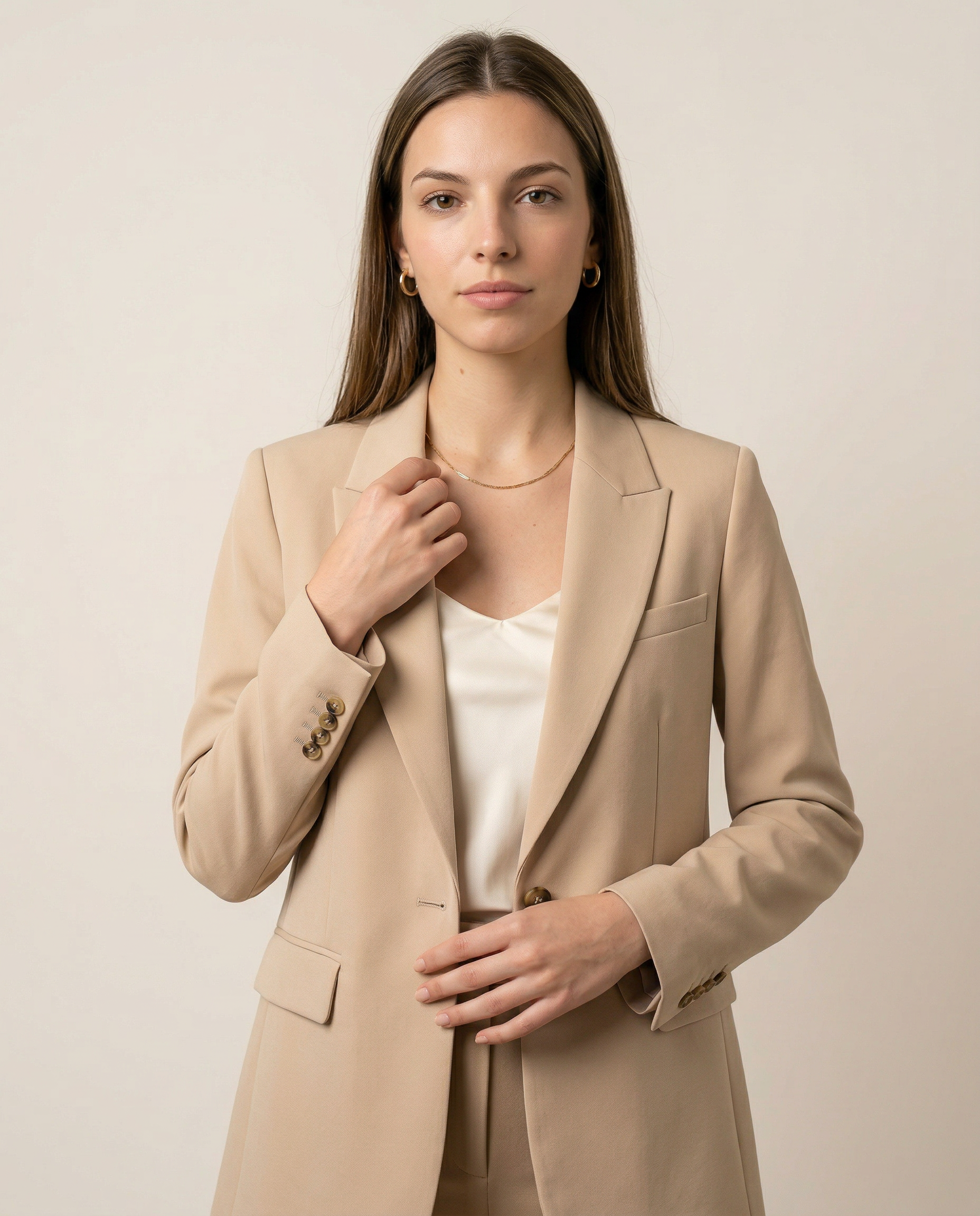 PAULA™| BLAZER CASUAL CON BOLSILLOS DELANTEROS
