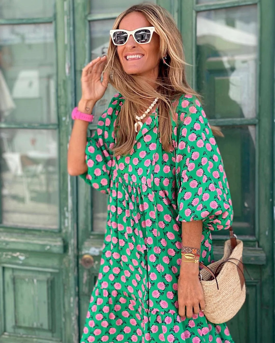 Flora - Vestido largo estampado