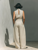 Nuria | Conjunto minimalista de blusa sin mangas