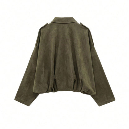 Laia | Chaqueta de Ante Mujer Oversize Cremallera