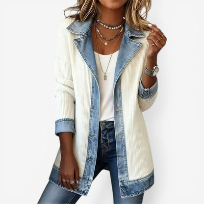 Lidia | Chaqueta Vaquera de Punto Combinada de Verano Mujer