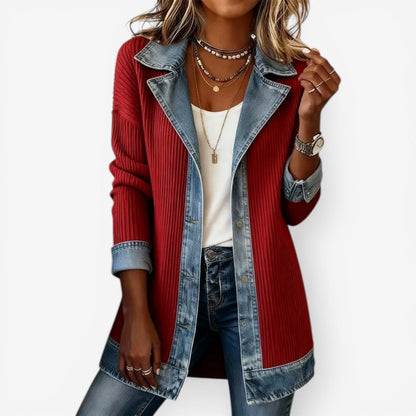 Lidia | Chaqueta Vaquera de Punto Combinada de Verano Mujer