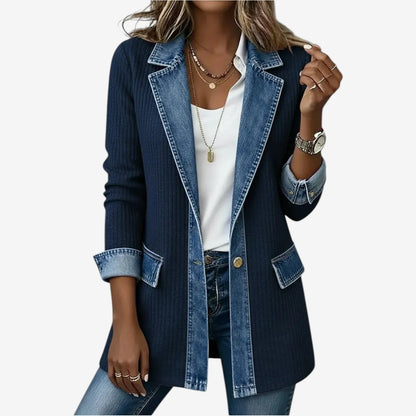 Lidia | Chaqueta Vaquera de Punto Combinada de Verano Mujer