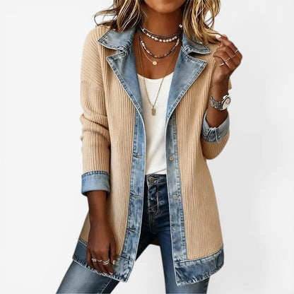 Lidia | Chaqueta Vaquera de Punto Combinada de Verano Mujer