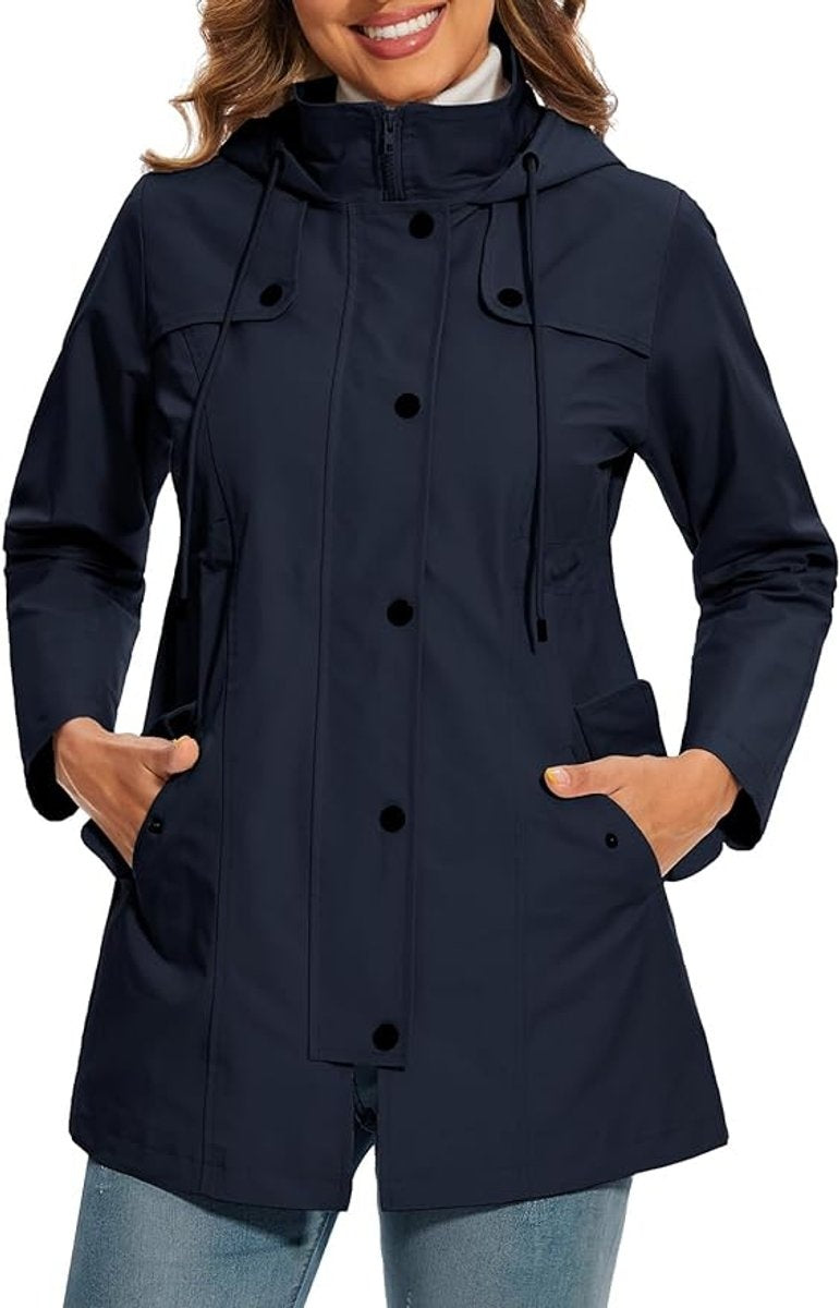 Naia | Anorak Impermeable Mujer con Capucha Cortavientos