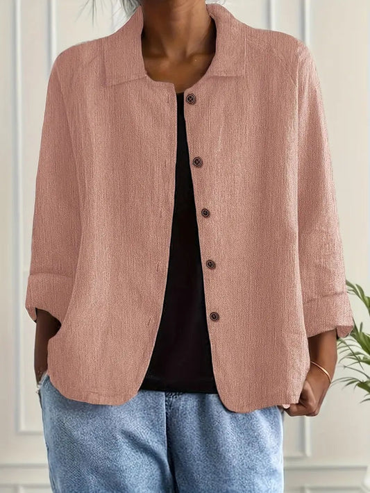 Remedios | Chaqueta de Lino con Botones Mujer Manga Larga