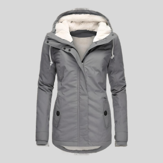 Rocío | Parka Impermeable Mujer con Capucha Forro Borreguito