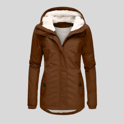 Rocío | Parka Impermeable Mujer con Capucha Forro Borreguito