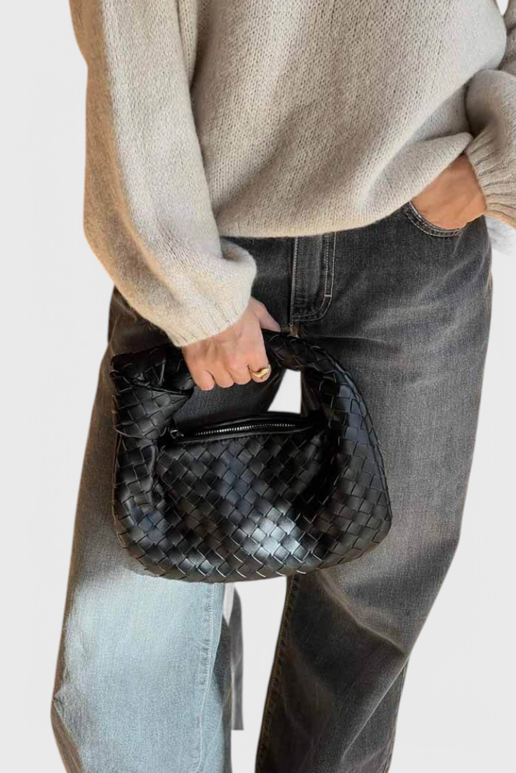 Sage Bolso Satchel Mini Woven