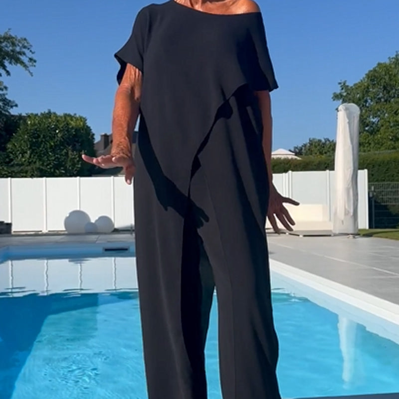 Gabbie™ Conjunto Elegante de Dos Piezas con Hombros al Descubierto