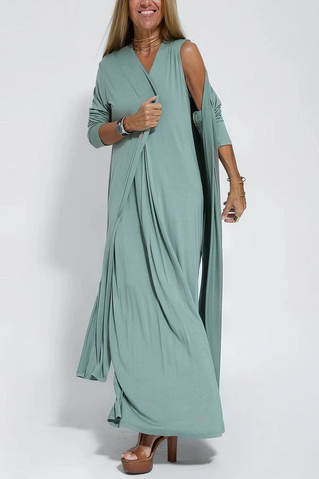 Aroa - Conjunto de vestido y chaleco