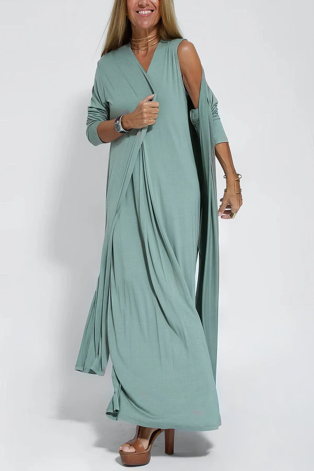Aroa - Conjunto de vestido y chaleco