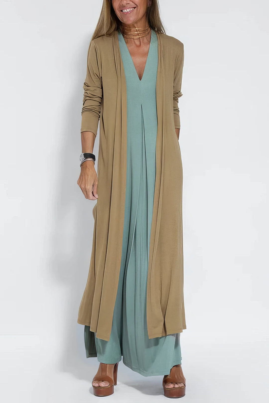 Aroa - Conjunto de vestido y chaleco
